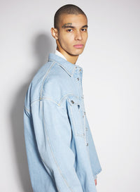 WASHED BLACK DENIM SHIRT