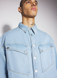 WASHED BLACK DENIM SHIRT