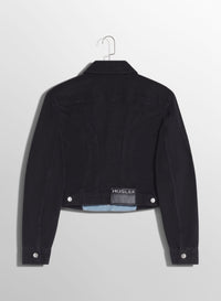 BLUE BI-COLOR DENIM JACKET