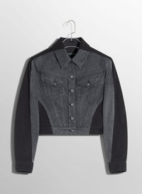 BLUE BI-COLOR DENIM JACKET