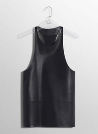 BLACK LEATHER TANK TOP