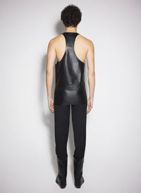 BLACK LEATHER TANK TOP