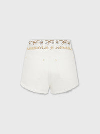 Embroidered denim shorts - Off White Denim