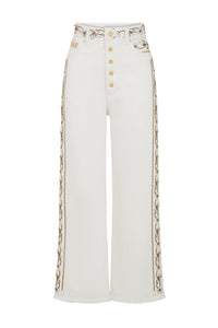Off White Denim Pantalon - Off White Denim
