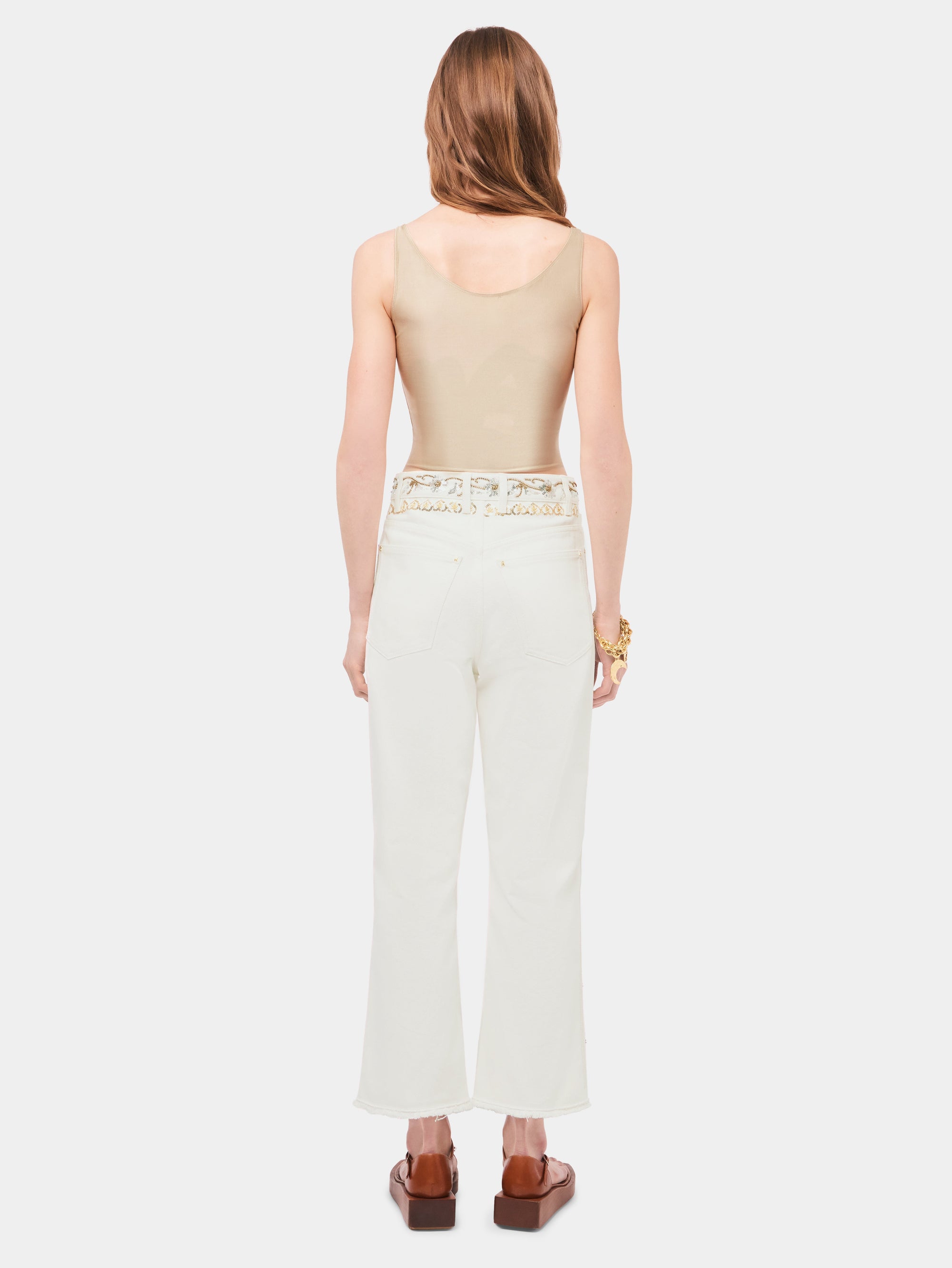Off White Denim Pantalon - Off White Denim