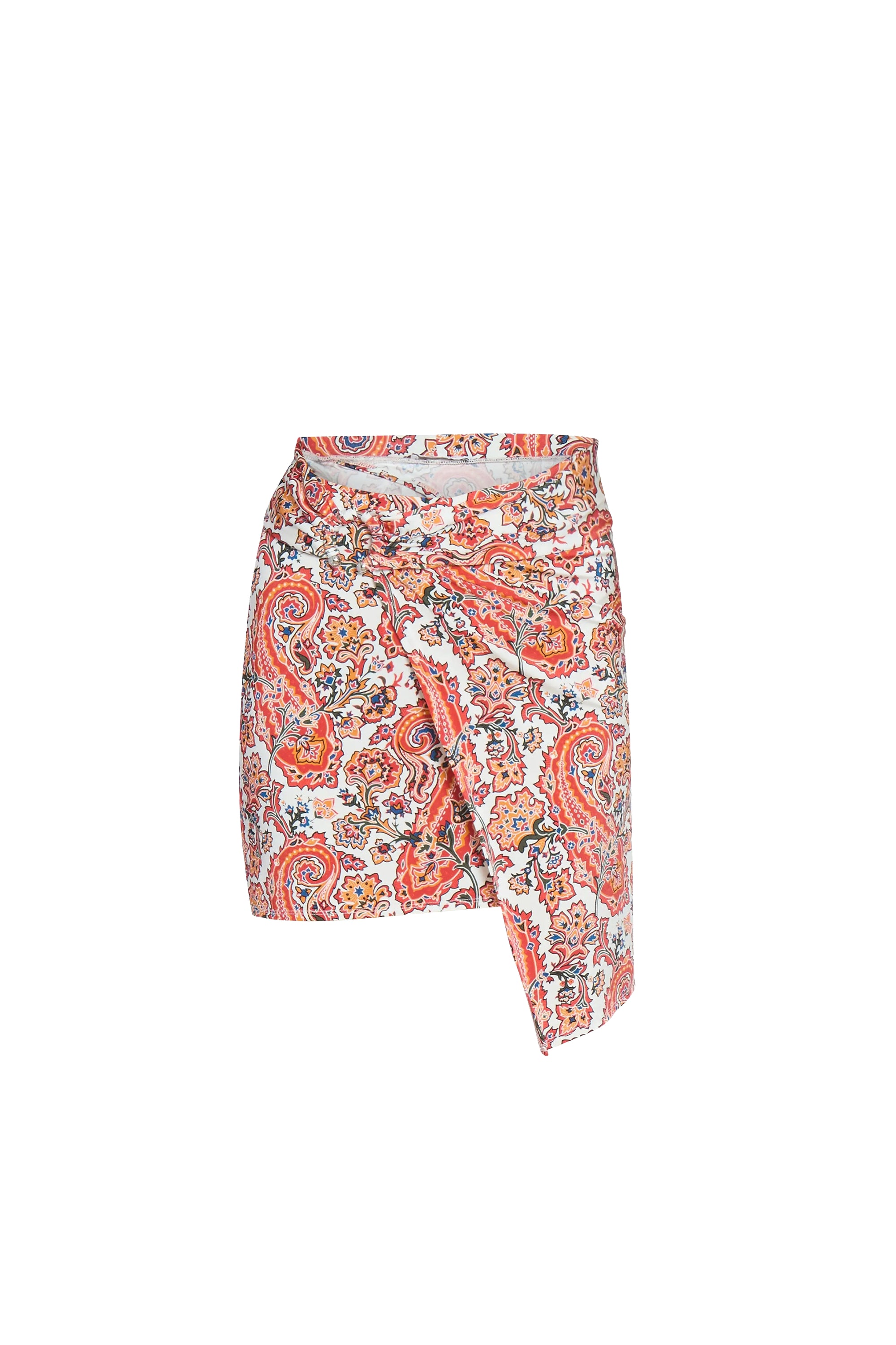 Printed asymmetrical skirt - Cream Cashmere