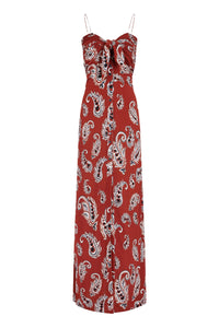 Printed patterned maxi dress - Paisley Terracotta