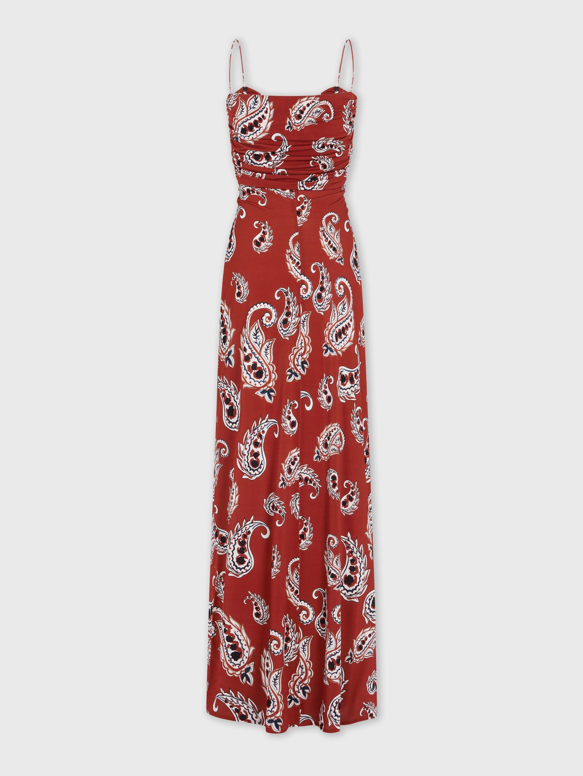 Printed patterned maxi dress - Paisley Terracotta