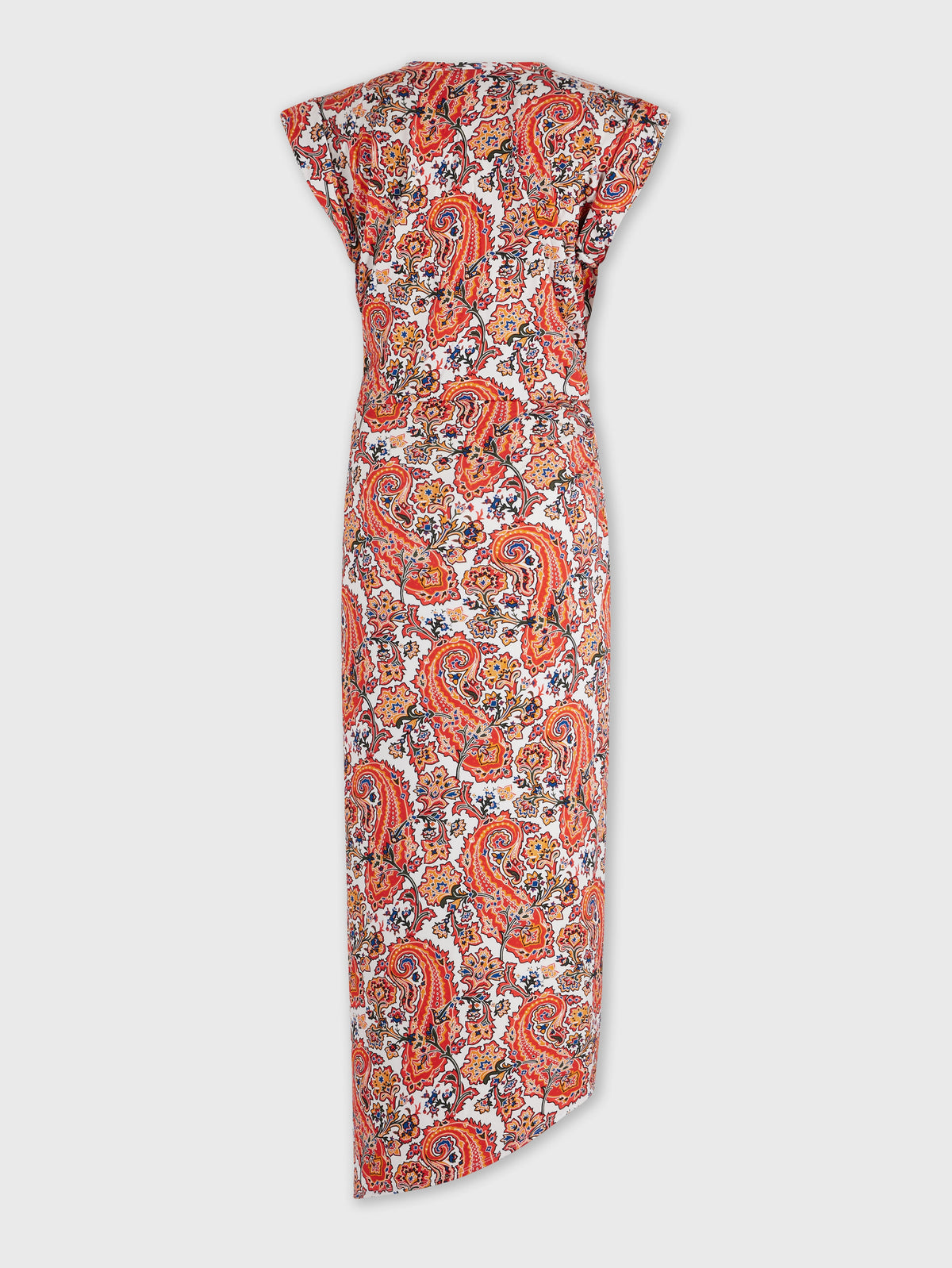 Robe drapée imprimée avec piercing signature - Cachemire Crème