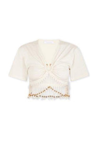 T-shirt à manches courtes en coton - Ecru
