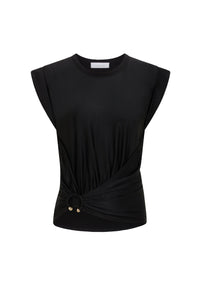 Top avec piercing signature - Black