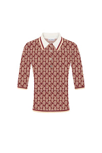 Monogrammed polo shirt - Jacquard New White