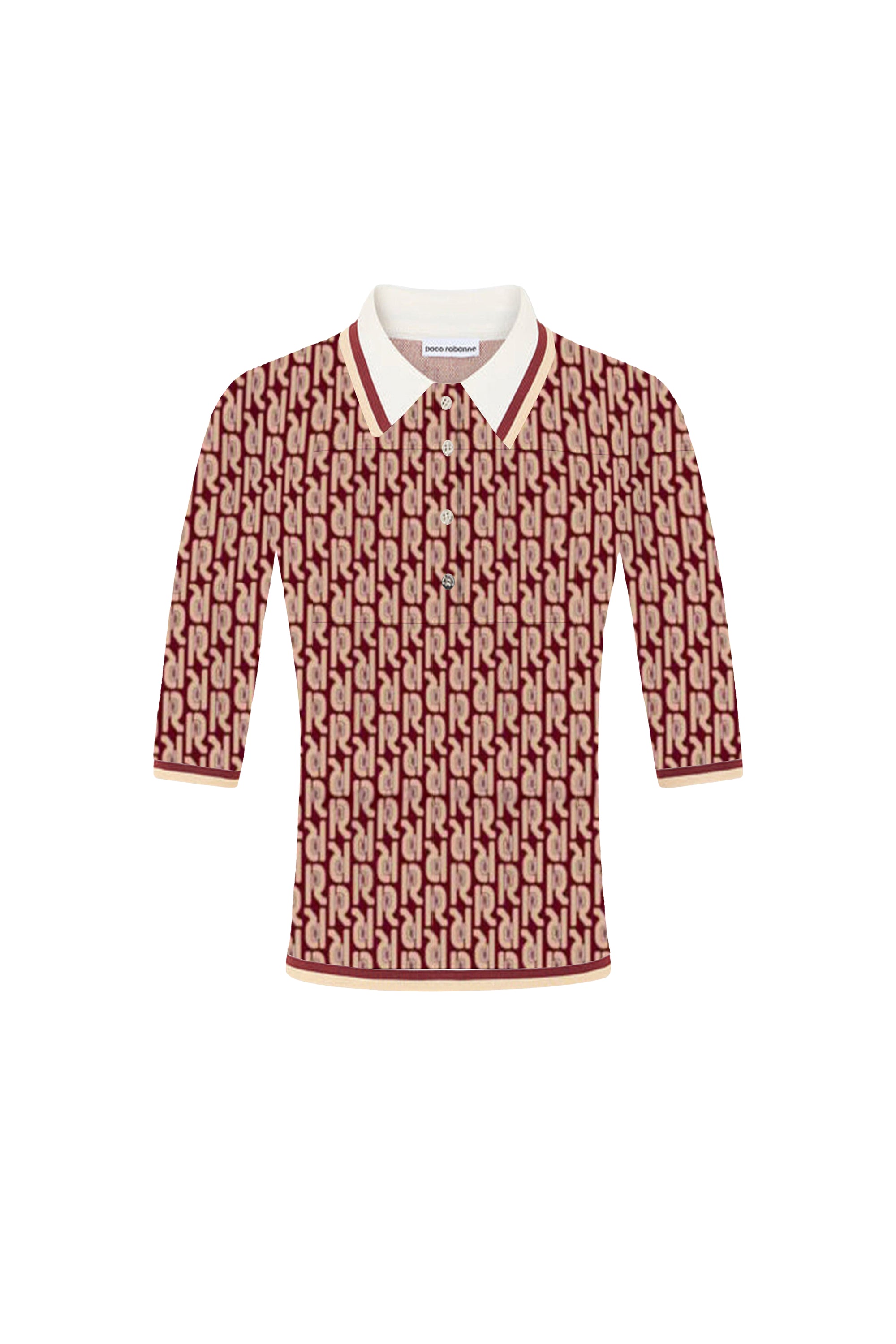 Monogrammed polo shirt - Jacquard New White