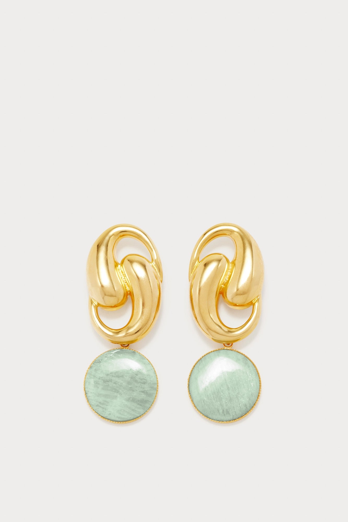 LIGHT BLUE SONIA KNOT STONE boucles d'oreilles géométriques avec pierres