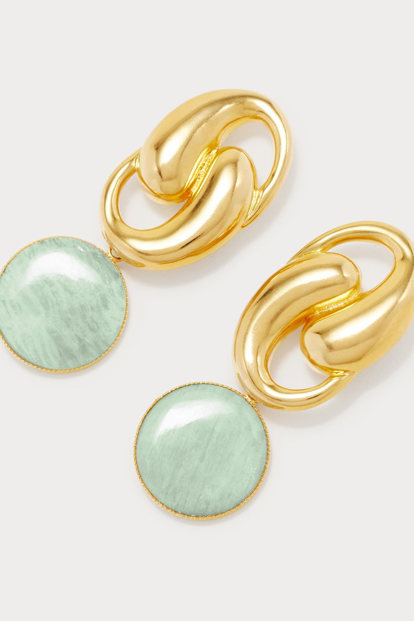 LIGHT BLUE SONIA KNOT STONE boucles d'oreilles géométriques avec pierres