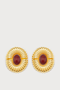 RED SONIA SUN PEARL  Boucles d'oreilles géométriques avec pierres
