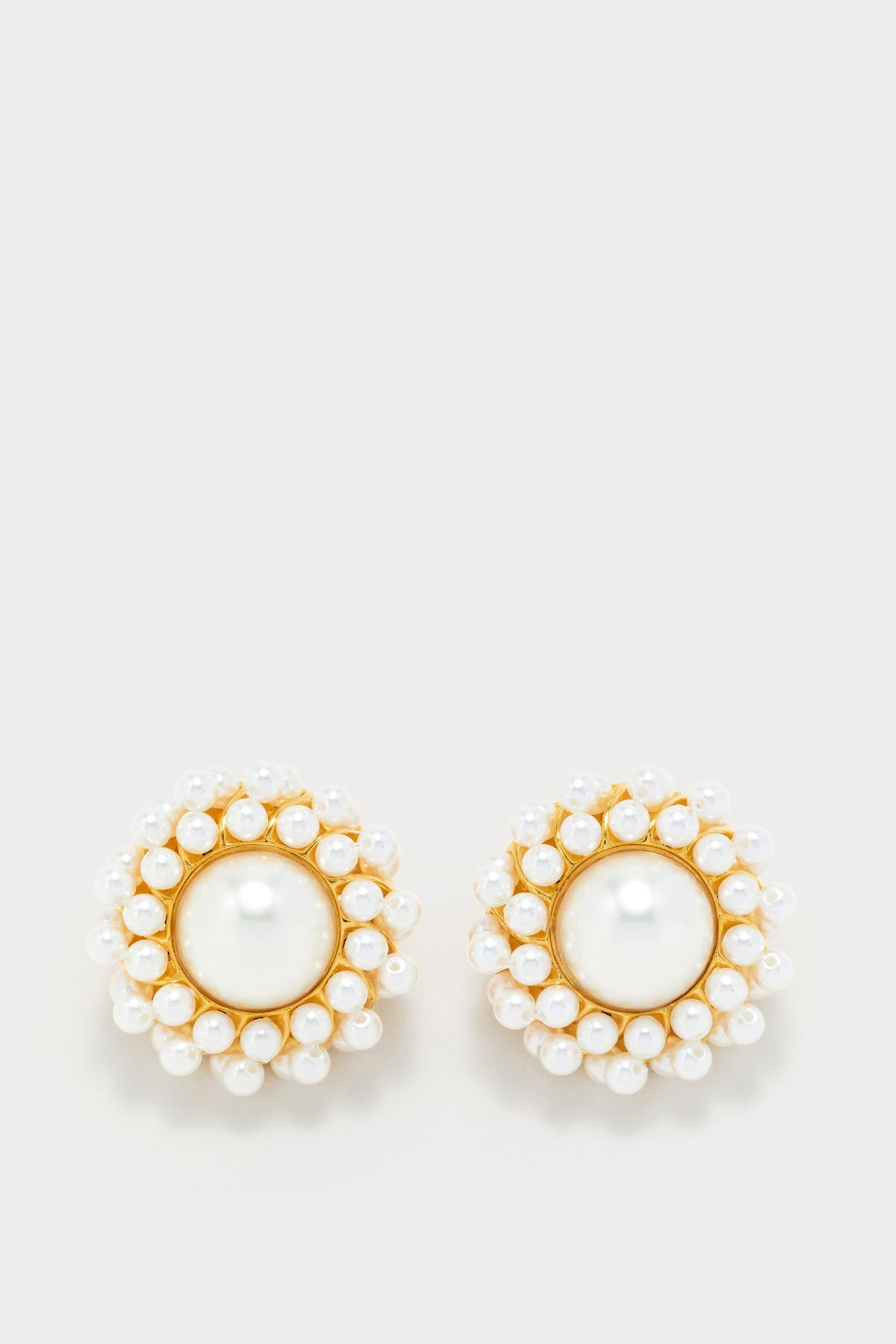 Boucle d'oreille Sonia en laiton avec pierre fine - White