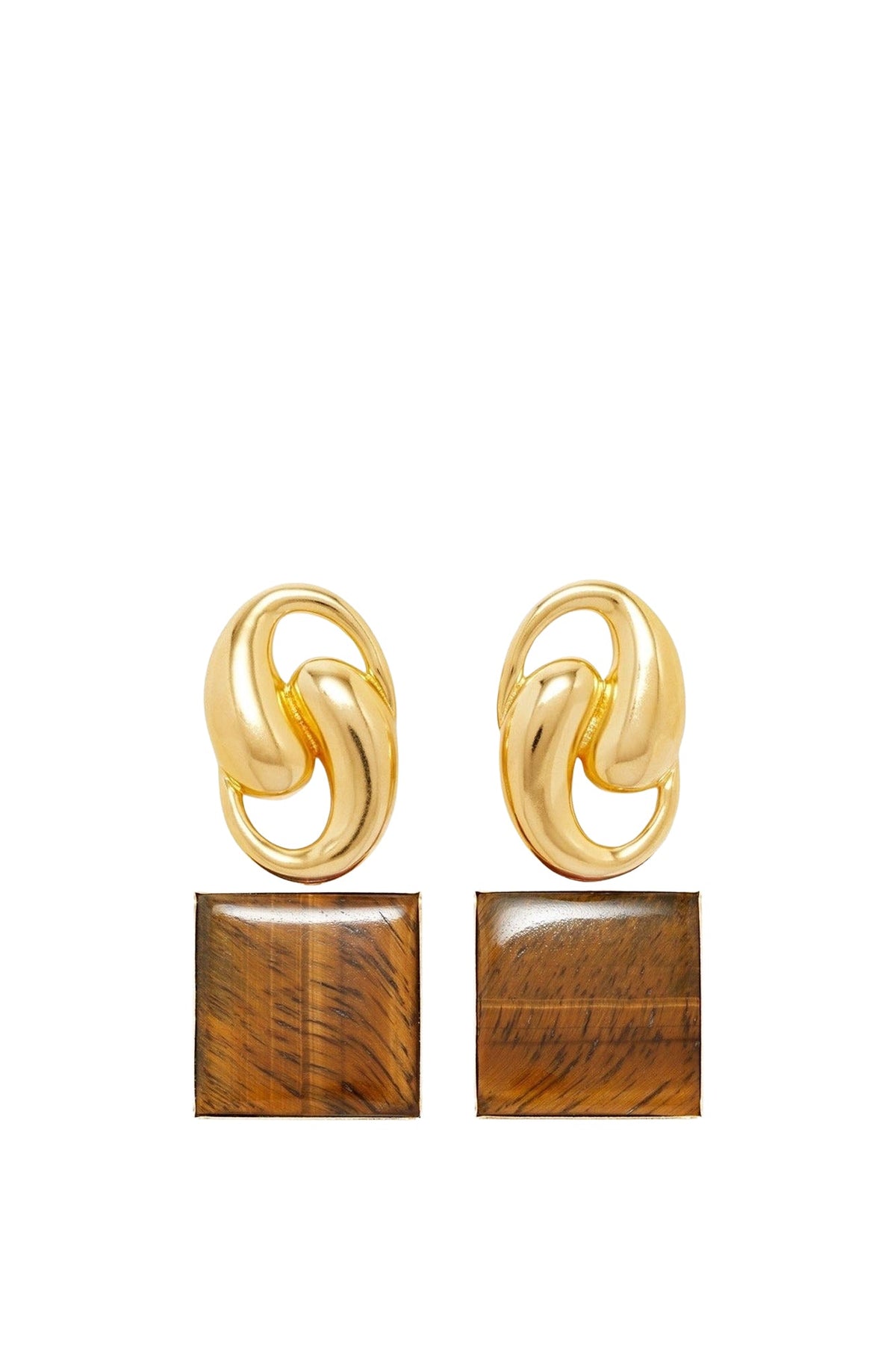 TIGER EYE  // SONIA KNOT SQUARE CLIP