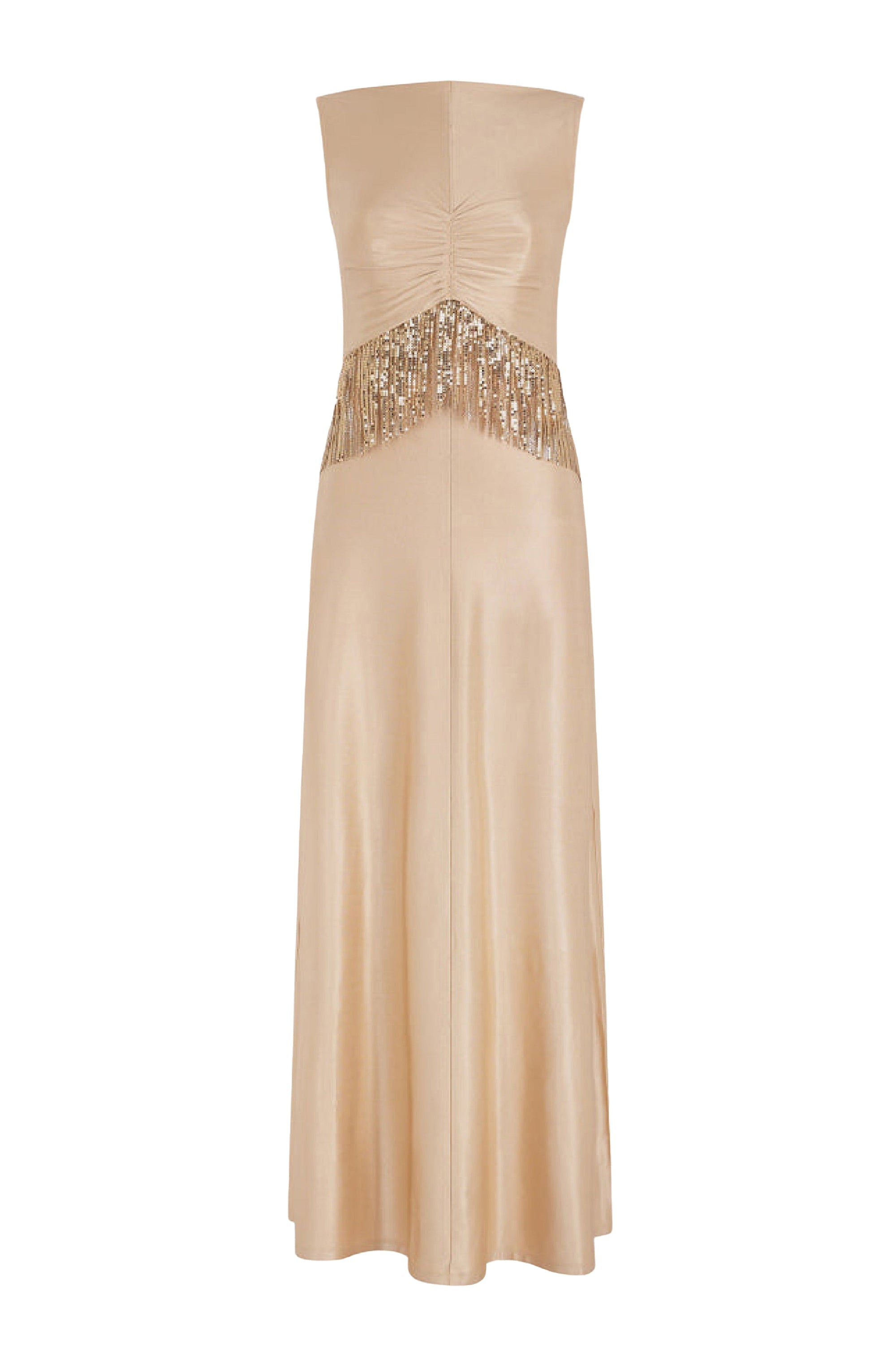 Robe bustier longue - Raffia
