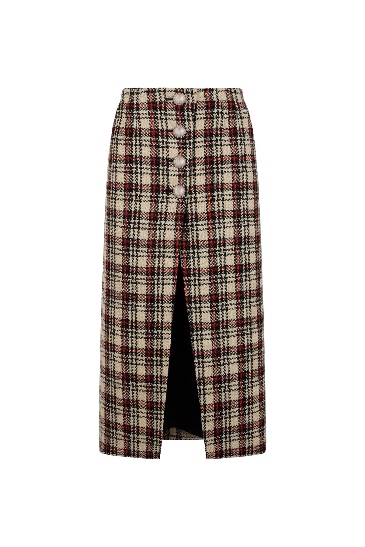 LONG SKIRT IN WOOL TARTAN