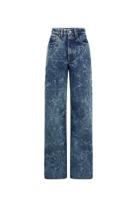 WIDE-LEG JEANS IN WASHED DENIM