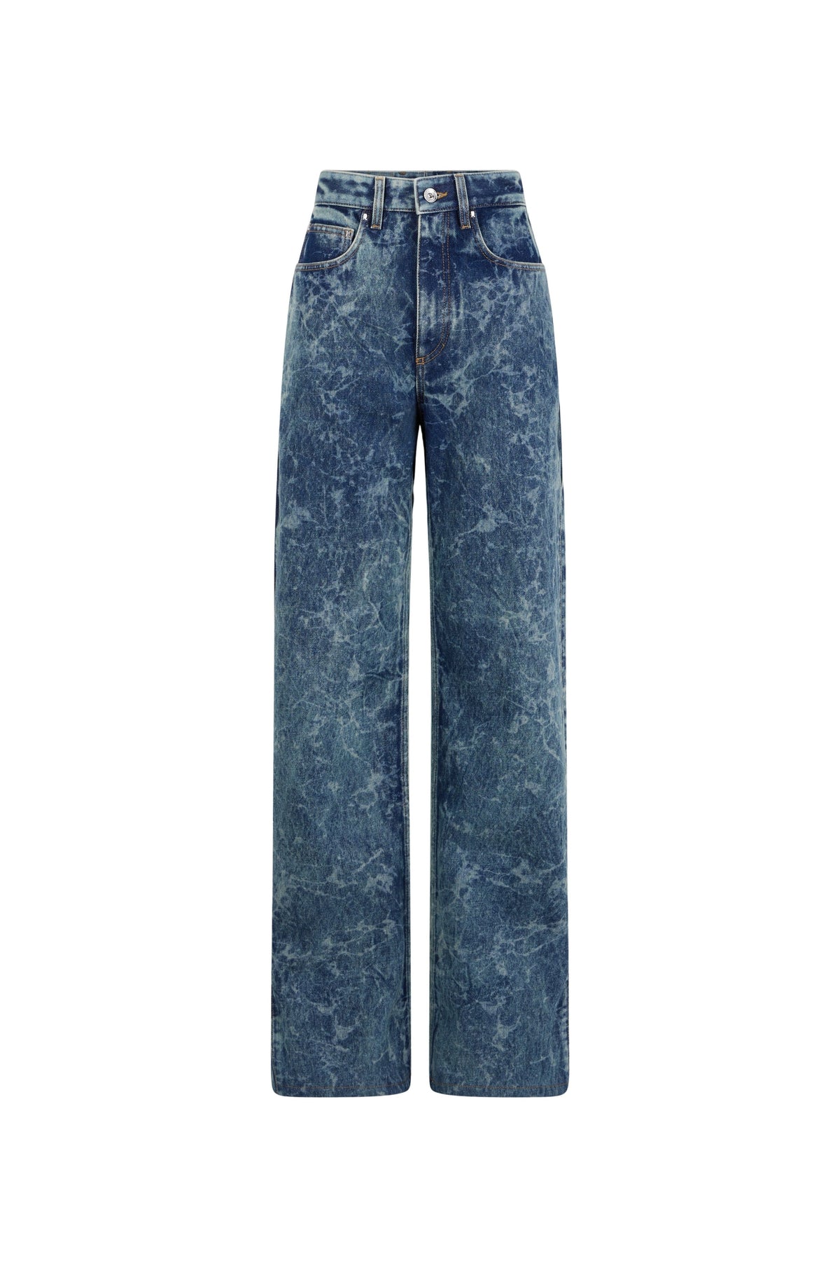 WIDE-LEG JEANS IN WASHED DENIM
