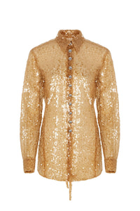 Chemise manches longues à paillettes  - Amber