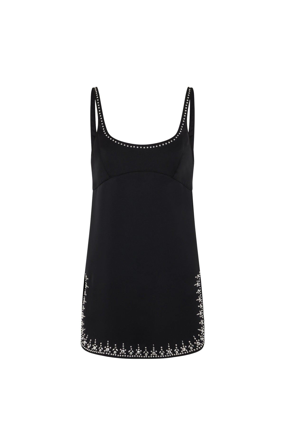 Robe à bretelles en satin - Black