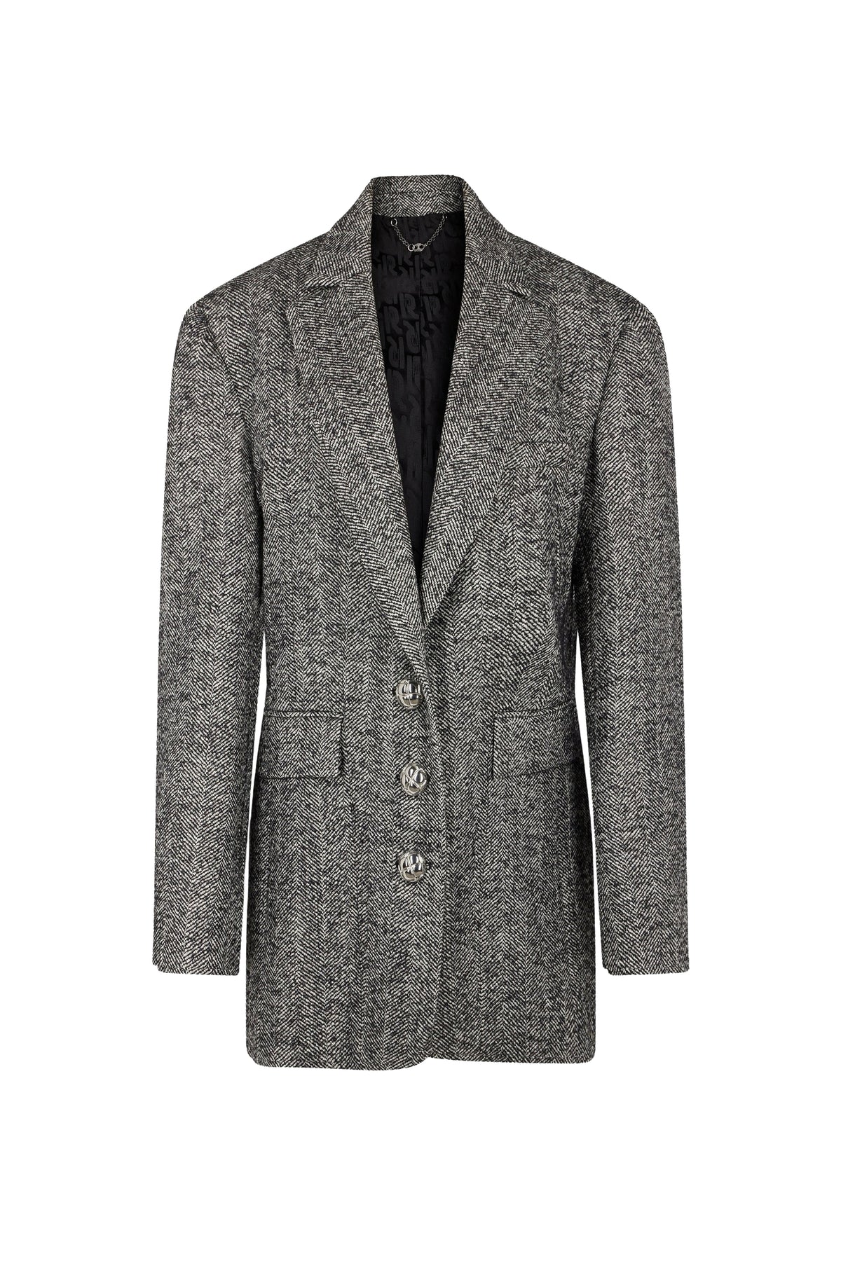 Veste de tailleur en laine - Classic Chevron & Black