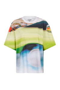 T-shirt boyfriend imprimé voiture - Fast Cars Green