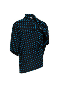 Blouse manches courtes en Urania - Square Flock & Blue