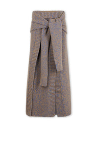 Jupe maille en laine - Camel & Blue