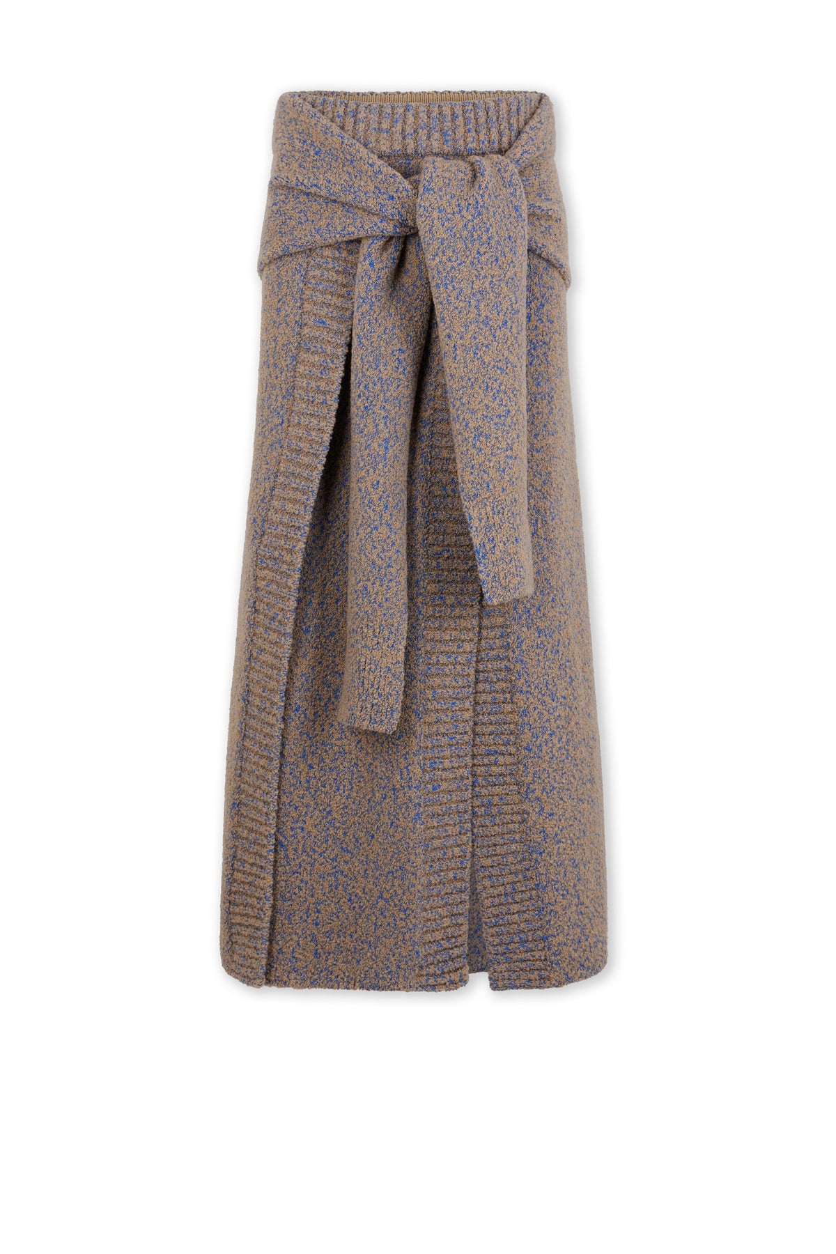 Jupe maille en laine - Camel & Blue