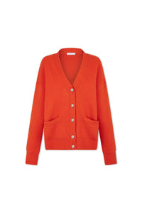 ORANGE OVERSIZED WOOL CARDIGAN