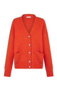 ORANGE OVERSIZED WOOL CARDIGAN