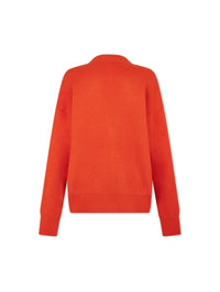 ORANGE OVERSIZED WOOL CARDIGAN
