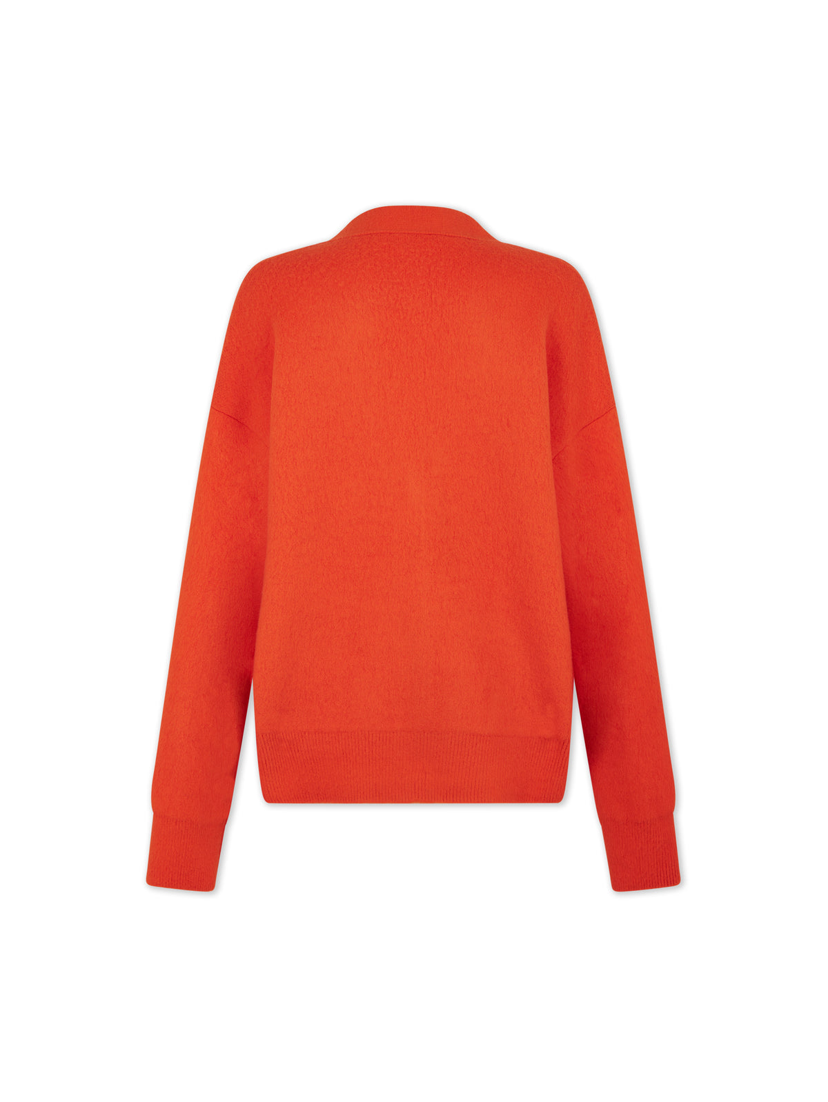 ORANGE OVERSIZED WOOL CARDIGAN