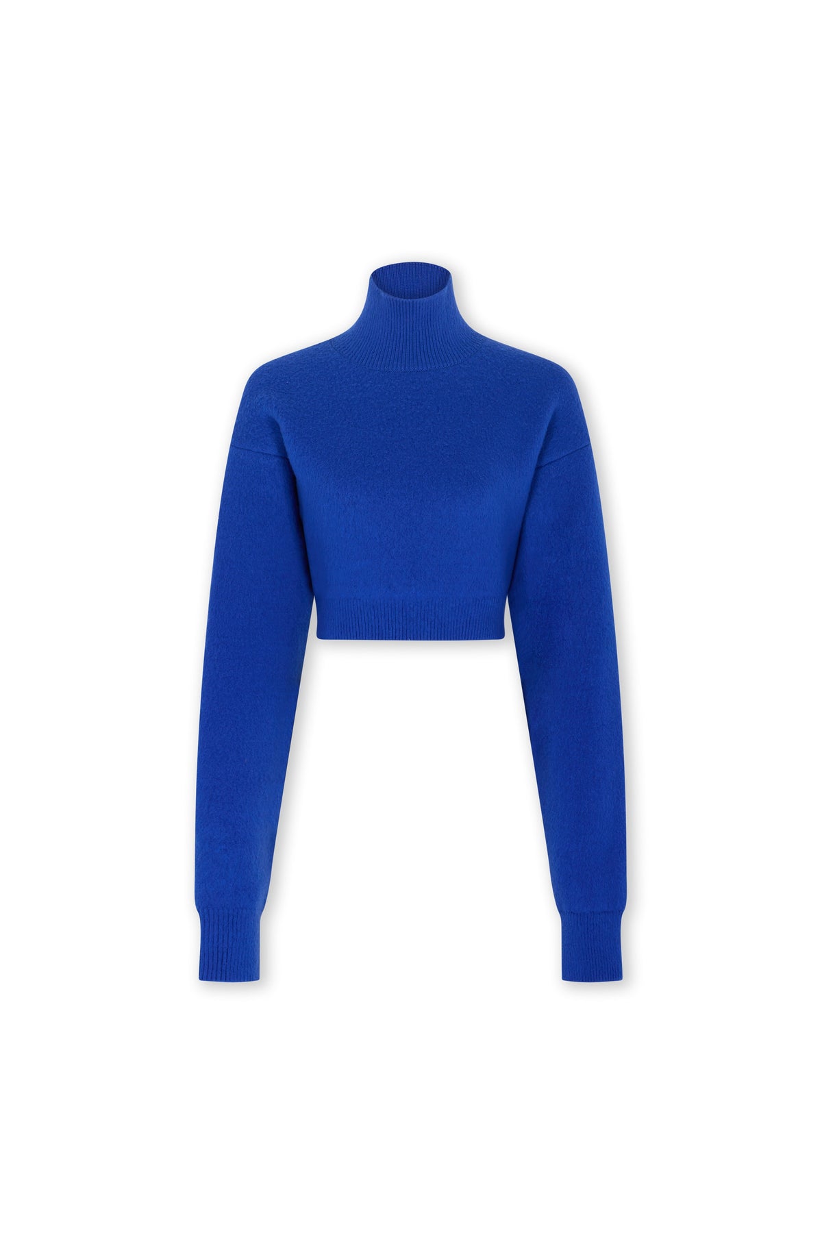 CROPPED SWEATER IN BRUSHED WOOL