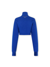 CROPPED SWEATER IN BRUSHED WOOL