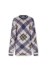 SHORT DRESS IN JACQUARD WOOL BLEND