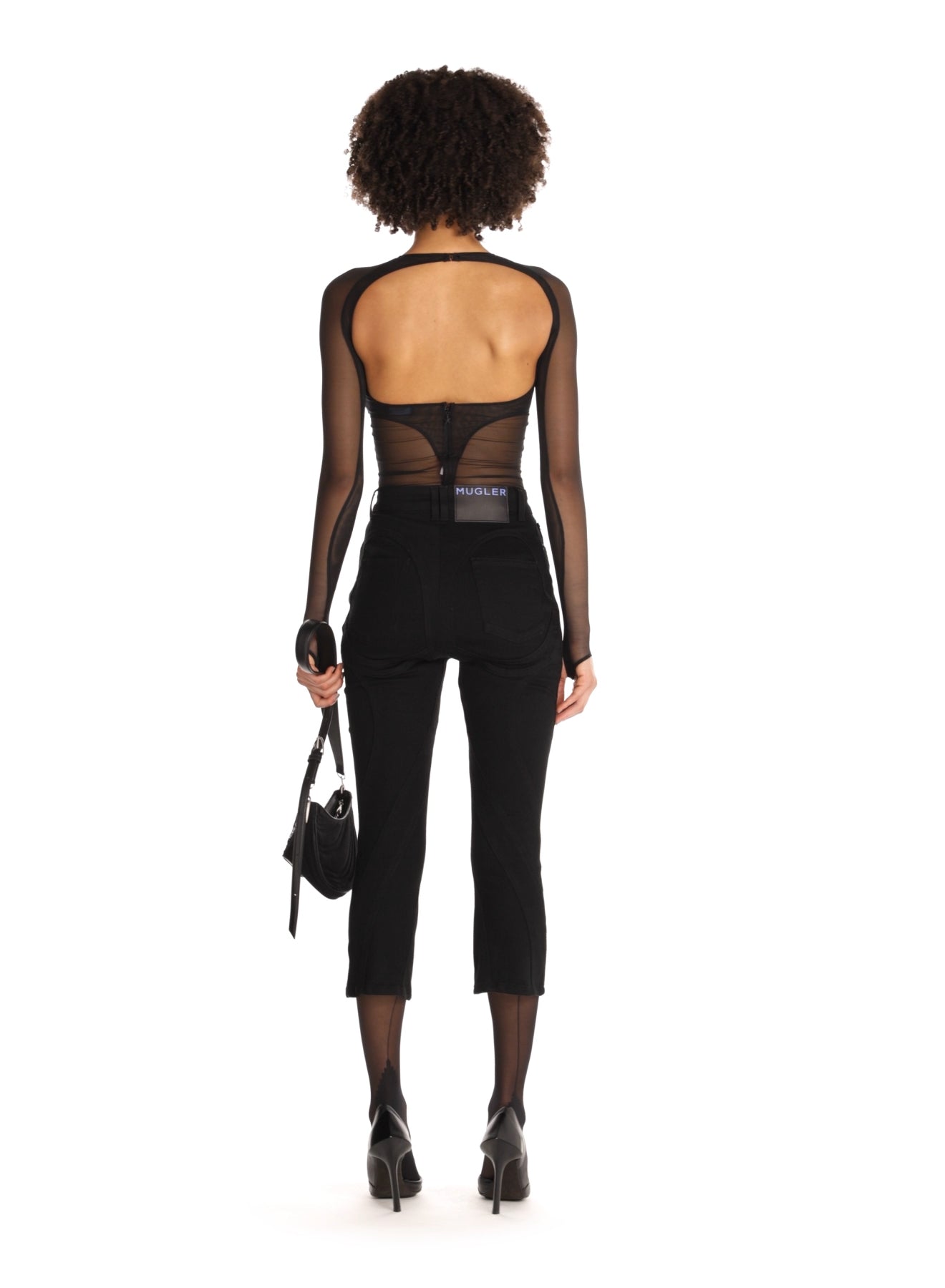 CUT-OUT CROSS BODYSUIT