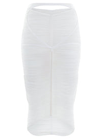 CUT-OUT MESH SKIRT