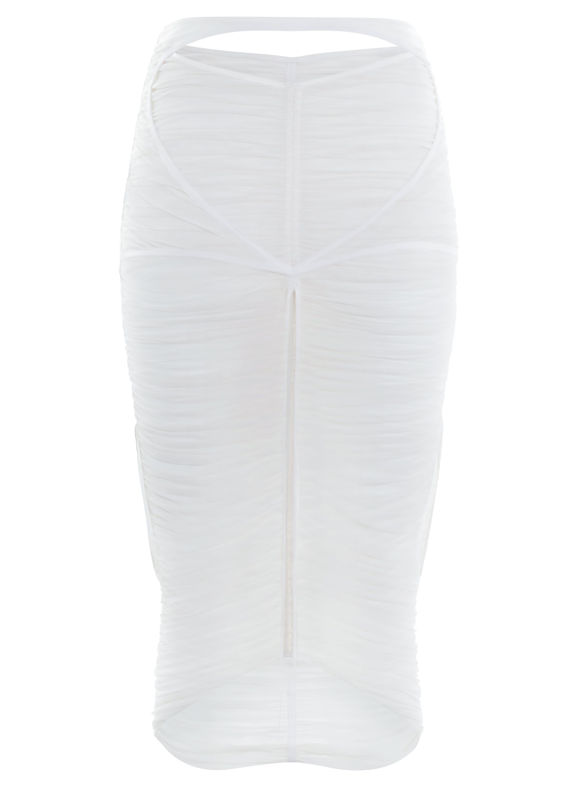 CUT-OUT MESH SKIRT