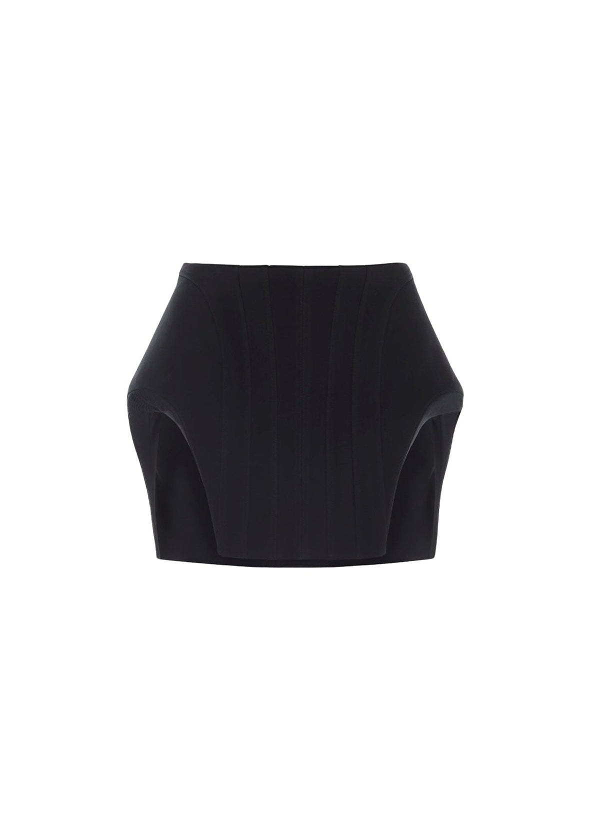 BLACK // structured mini skirt