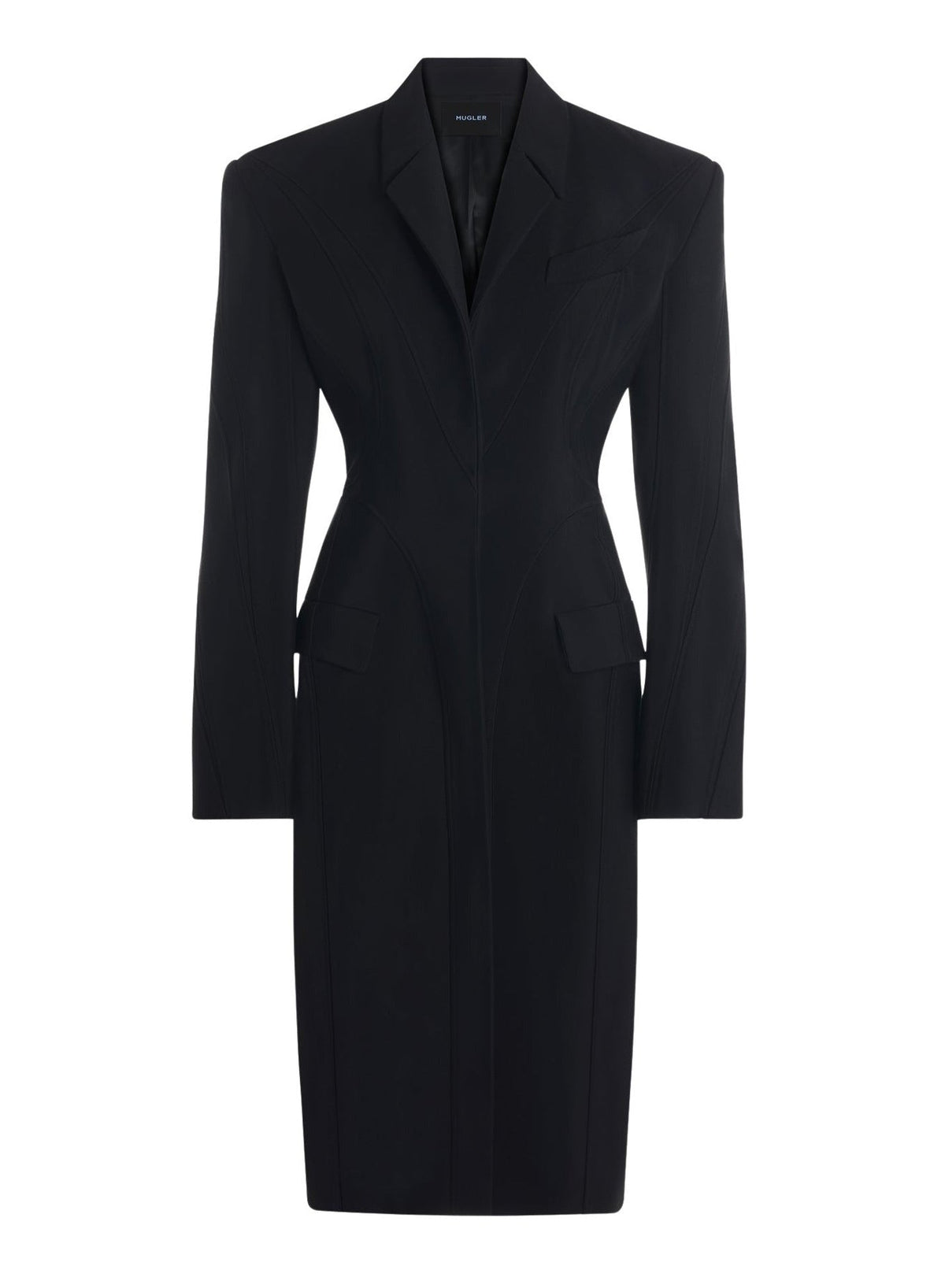 BLACK // black mugler signature coat