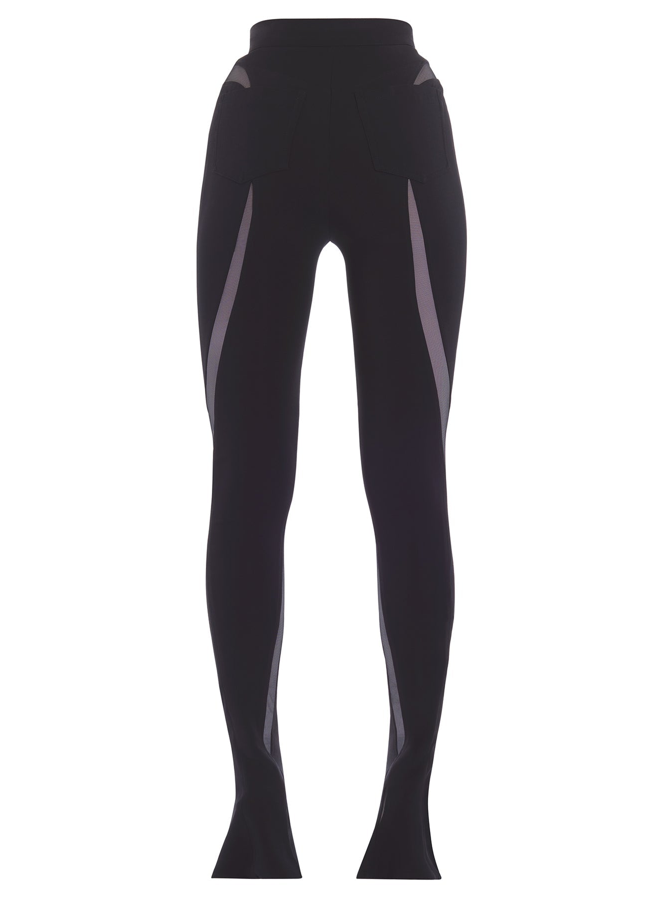 BLACK SPIRAL TULLE TROUSERS
