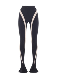 BLACK SPIRAL TULLE TROUSERS