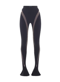 BLACK SPIRAL TULLE TROUSERS