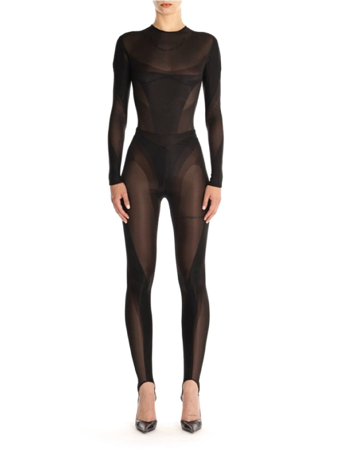 BLACK // multi layered black leggings