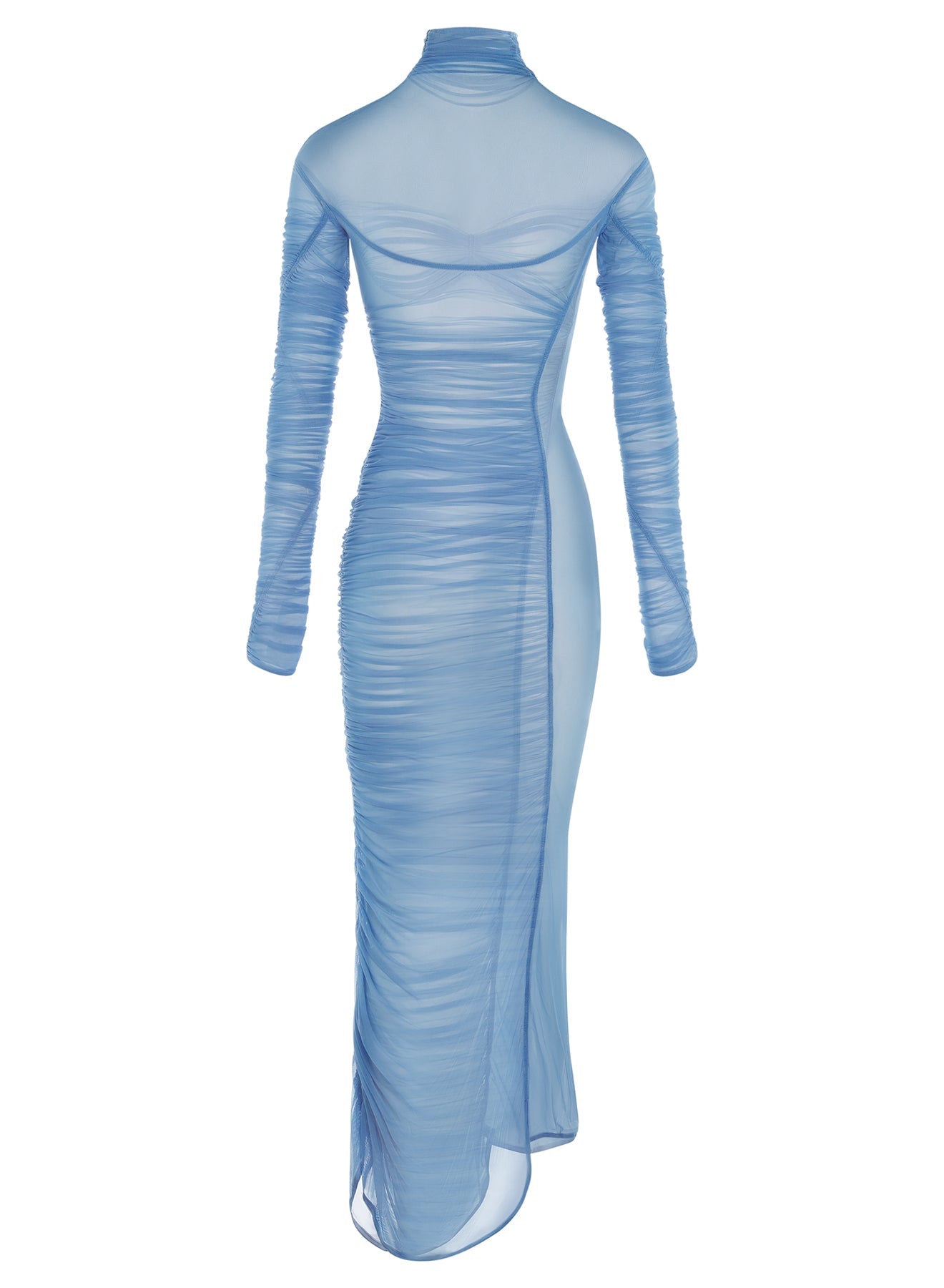 DRAPED MESH DRESS